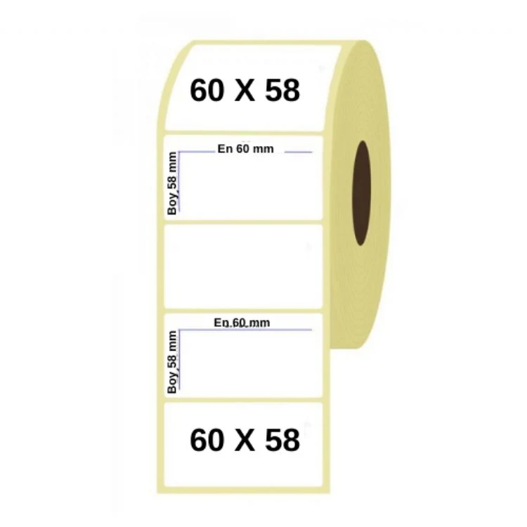 Etiket 60 X 58 Lamine Termal 500 Sarım